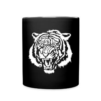 White tiger graffiti - Full Colour Mug - black - Front