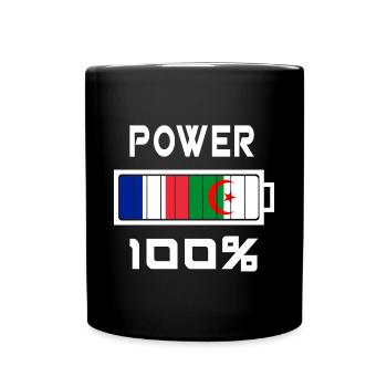 L'Algérie et la France Power 100 % - Mug uni - noir - Devant