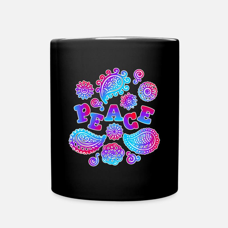Peace Slogan Mouvement pour la paix Peace Love - Mug uni - noir