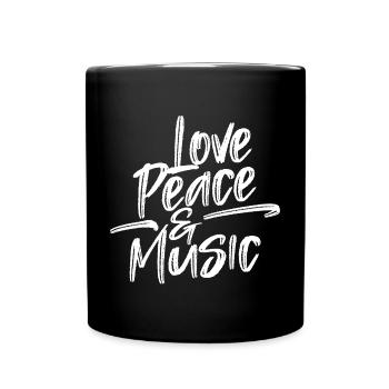 Love Statement Peace Freedom of Expression Pacifist - Full Colour Mug - black - Front