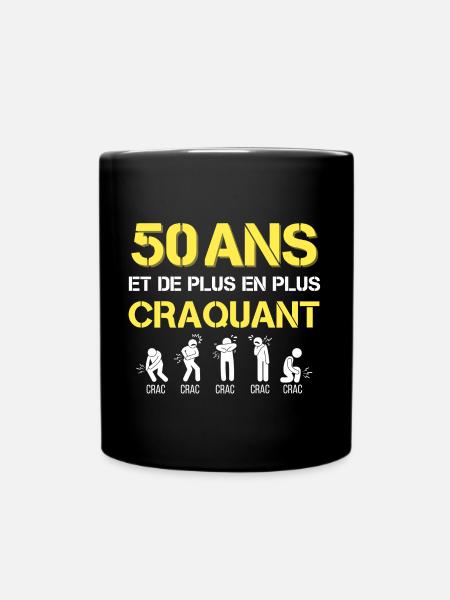50 ans Cadeau Homme Drole - Mug uni - noir