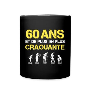 60 ans Cadeau Femme Drole - Mug uni - noir - Devant