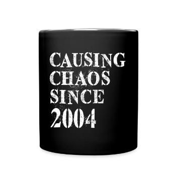 Causer le chaos depuis 2004 - Anniversaire 2004 - Mug uni - noir - Devant