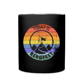 Aujourd’hui, c’est Bergfest, enfin mercredi à nouveau - Mug uni - noir - Devant