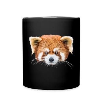 Roter Panda - Tasse einfarbig - Schwarz - Vorne