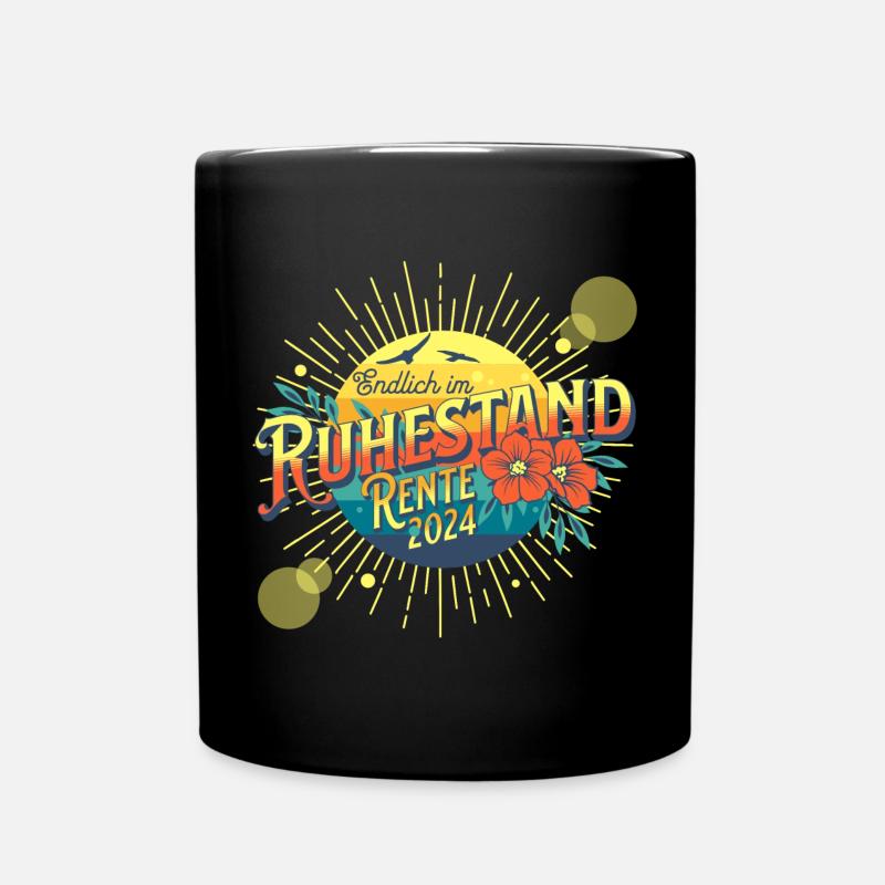 Ruhestand 2024 Rente 2024 Rentnerin Rentner 2024 - Tasse einfarbig - Schwarz