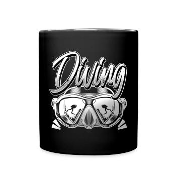 Diving Divers - Full Colour Mug - black - Front
