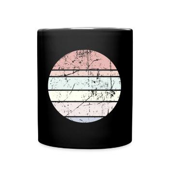 Background Pastel Circle - Full Colour Mug - black - Front