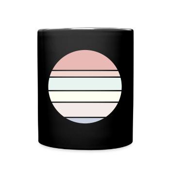 Background Pastel Circle - Full Colour Mug - black - Front