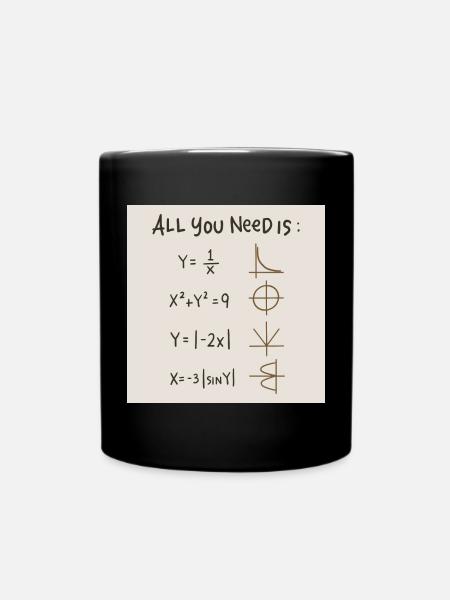 All You Need Is Math - Full Colour Mug - black