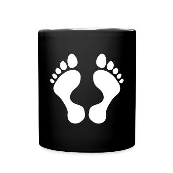 originelle sommerdesigns, Füße, oberteil freizeit - Tasse einfarbig - Schwarz - Vorne