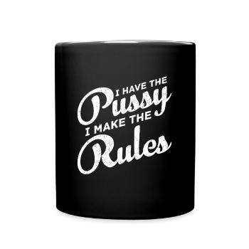 J’ai la chatte - règles disant cadeau proverbes - Mug uni - noir - Devant