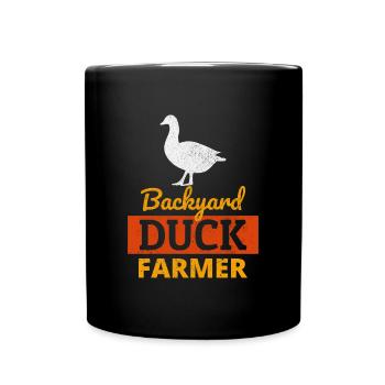 Backyard Duck Farmer Animal Farming Farm Funny - Full Colour Mug - black - Front