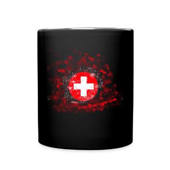 Switzerland World Championship Flag Color Pins - Full Colour Mug - black - Front