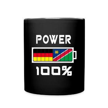 Deutschland und Namibia Power 100% - Tasse einfarbig - Schwarz - Vorne