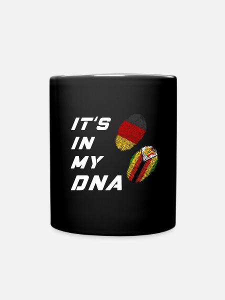 In my DNA Germany and Zimbabwe - Full Colour Mug - black