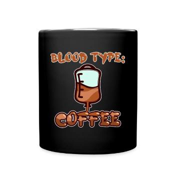 Caffeine Humorous Coffee Statement Coffee Drinker - Full Colour Mug - black - Front