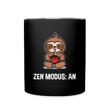 Paresseux disant caféine Café Buveur de café - Mug uni - noir - Devant