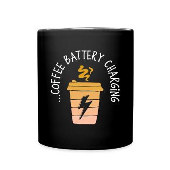 Coffee Lovers Coffee Statement Coffee Drinker - Full Colour Mug - black - Front