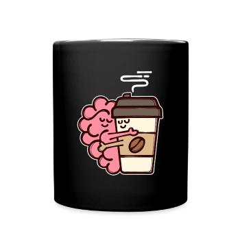 Kaffee Trinken Kaffeebohnen Kaffeeliebhaber - Tasse einfarbig - Schwarz - Vorne