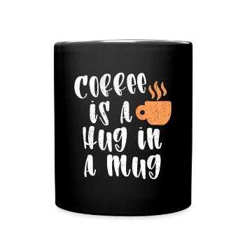 Cool Coffee Statement Caffeine Coffee Cup - Full Colour Mug - black - Front