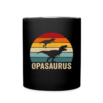 Retro opasaurus opa saurus grand-père - Mug uni - noir - Devant