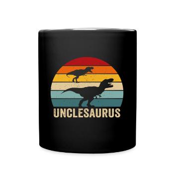 Unclesaurus uncle dinosaur retro uncle dinosaur - Full Colour Mug - black - Front