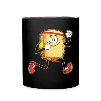 Sandwich Headband Lauband Fitness Runner Running - Full Colour Mug - black - Front