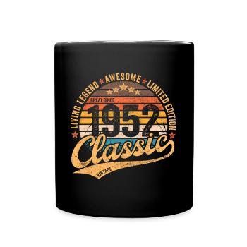 1952 Birthday Vintage Retro born in 1952 - Full Colour Mug - black - Front
