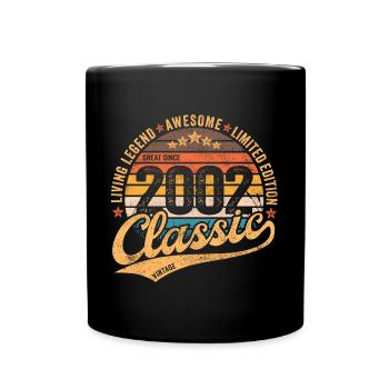 2002 Anniversaire Vintage Retro né en 2002 - Mug uni - noir - Devant