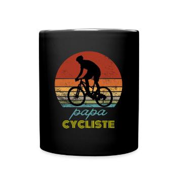 papa cycliste cadeau homme vélo VTT Homme - Mug uni - noir - Devant