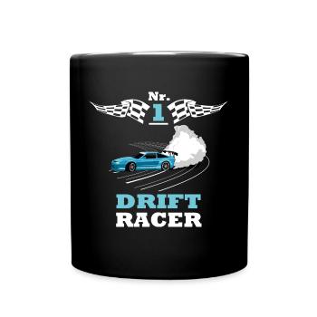 No. 1 Drift Racer - Full Colour Mug - black - Front