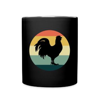 Hühnerliebhaber Geflügelzüchter Farming Vintage Retro - Tasse einfarbig - Schwarz - Vorne