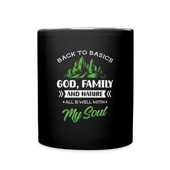 Outdoor Nature Conservation Jäger Berg - Full Colour Mug - black - Front