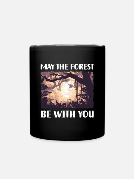 Outdoor Bäume Förster - Tasse einfarbig - Schwarz