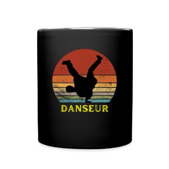 DANSEUR HOMME SUNSET ROUGE ET JAUNE HIP HOP STREET - Mug uni - noir - Devant