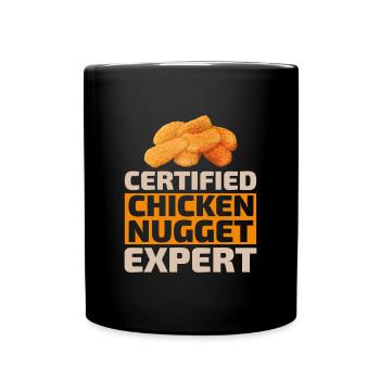Chicken Nuggets Fast Food Lustiger Spruch - Tasse einfarbig - Schwarz - Vorne