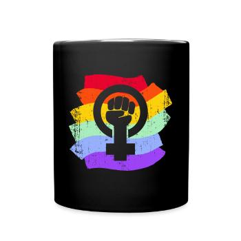 LGBT LGBTQ Rainbow Flag Femmes - Mug uni - noir - Devant