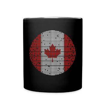 Drapeau du Canada Feuille d’érable Drapeau canadien Canada - Mug uni - noir - Devant
