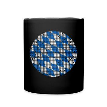 Drapeau bavarois d’occasion Look Drapeau bavarois Vintage - Mug uni - noir - Devant