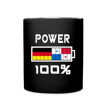 Allemagne et Panama Power 100% - Mug uni - noir - Devant