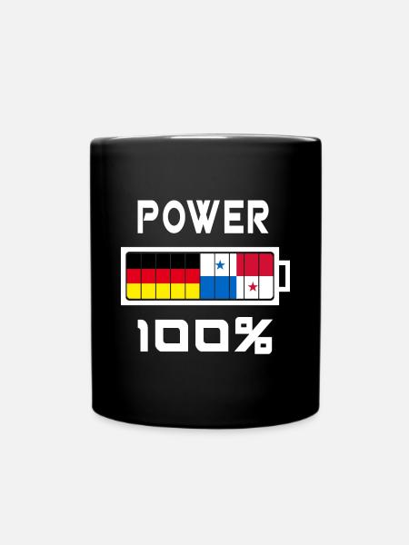 Deutschland und Panama Power 100% - Tasse einfarbig - Schwarz