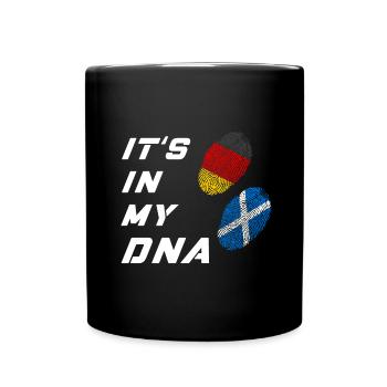 In meiner DNA Deutschland und Schottland - Tasse einfarbig - Schwarz - Vorne