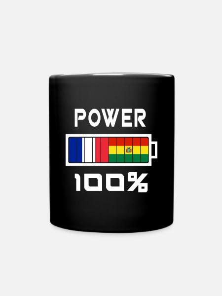 Bolivia and France Power 100% - Full Colour Mug - black