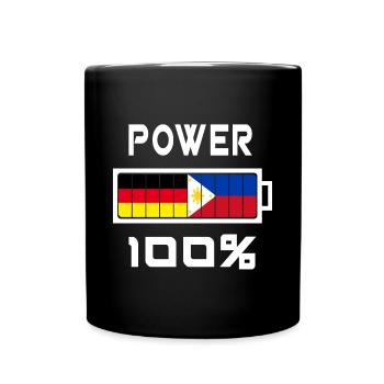 Germany and Philippines Power 100% - Full Colour Mug - black - Front
