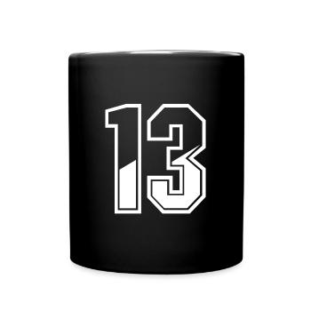 13 years jersey number 13 T-shirt number 13 - Full Colour Mug - black - Front