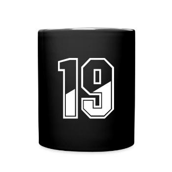 19 years jersey number 19 T-shirt number 19 - Full Colour Mug - black - Front