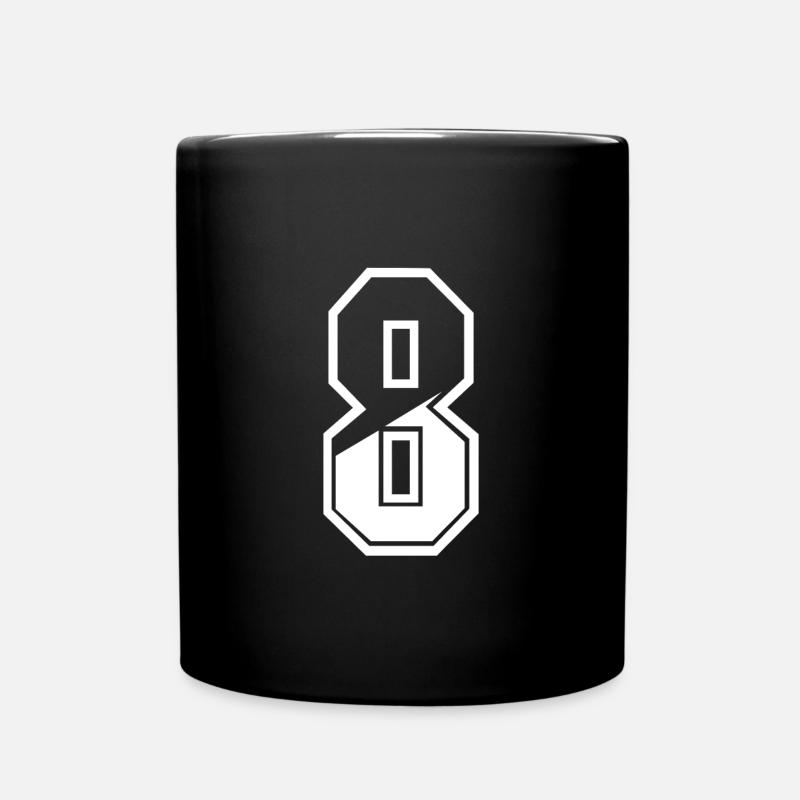 8 Jahre Trikot Nummer 8 T-shirt Nummer 8 - Tasse einfarbig - Schwarz