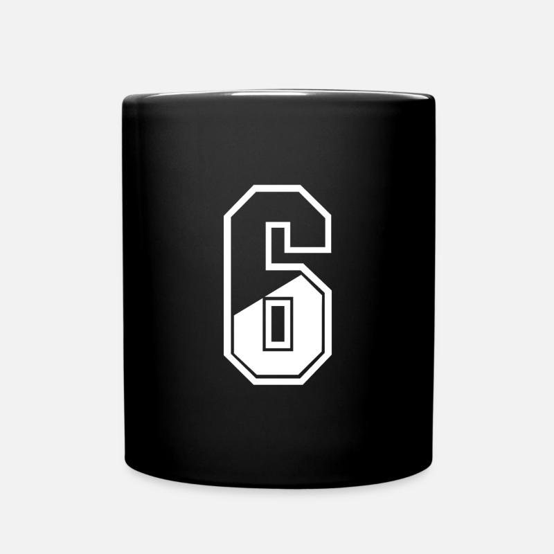 6 Jahre Trikot Nummer 6 T-shirt Nummer 6 - Tasse einfarbig - Schwarz