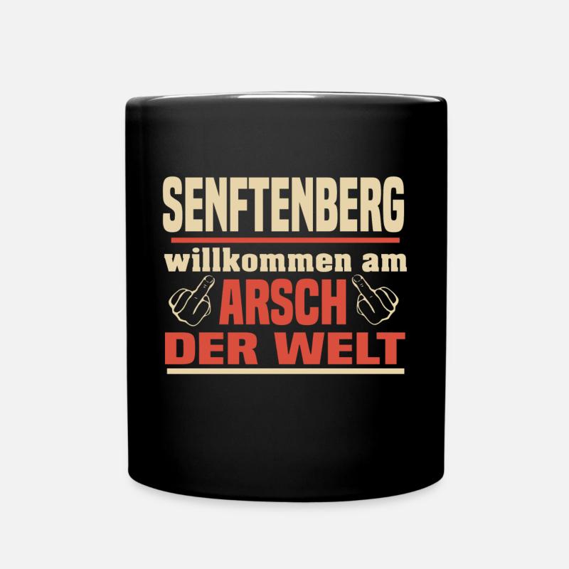 Arsch der Welt Senftenberg - Tasse einfarbig - Schwarz